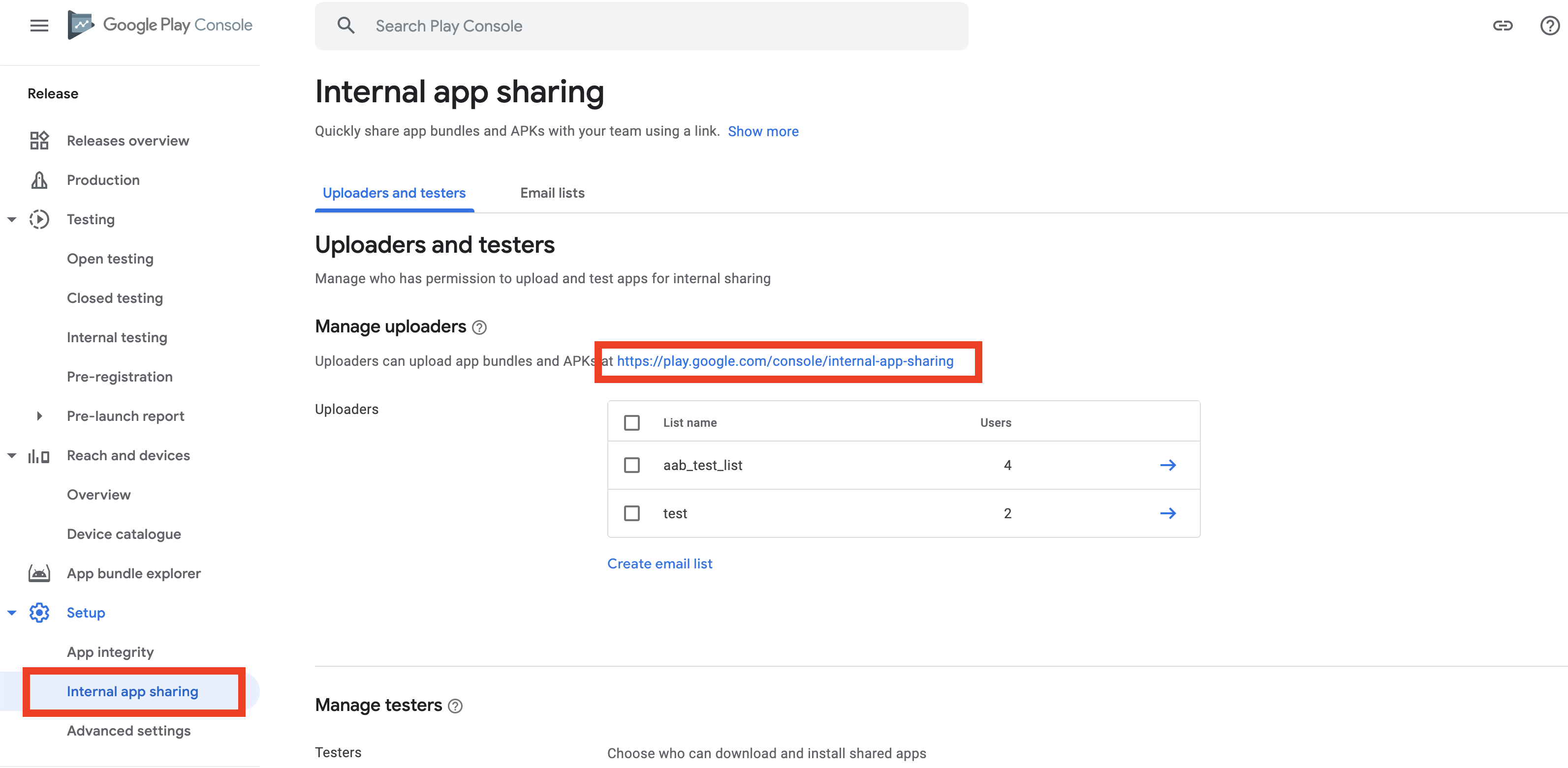 Google Internal App Sharing