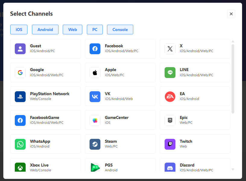 Configure Channels