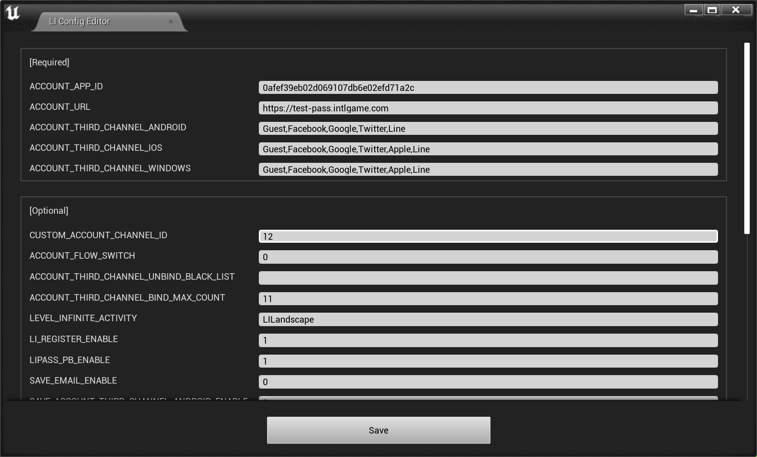 Image：INTLLua menu