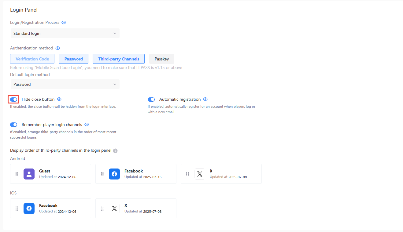 Login Registration