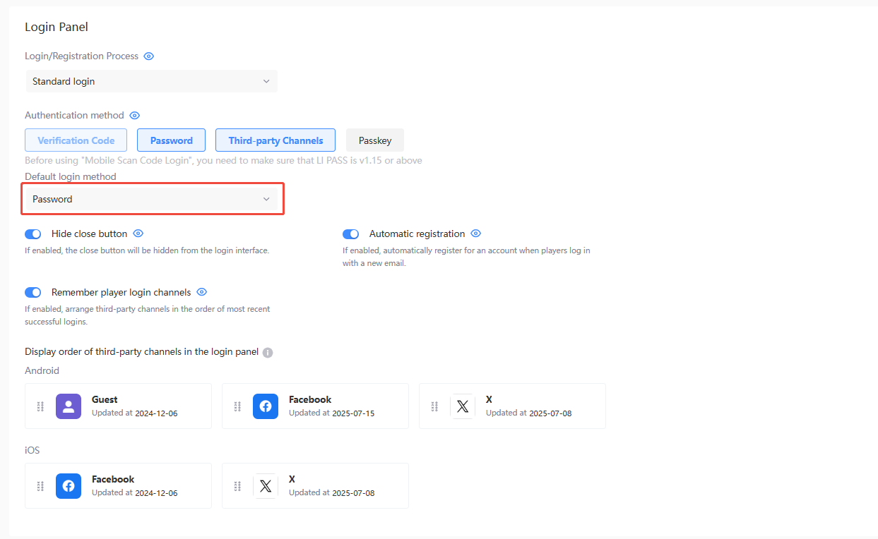 Login Registration