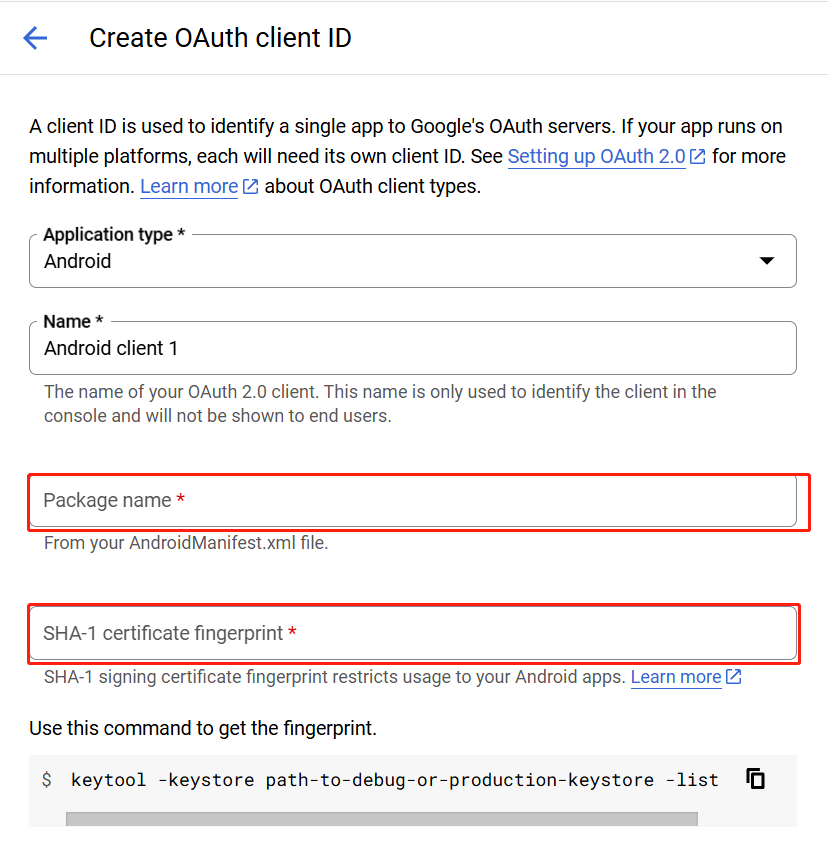 Image, create an Android client
