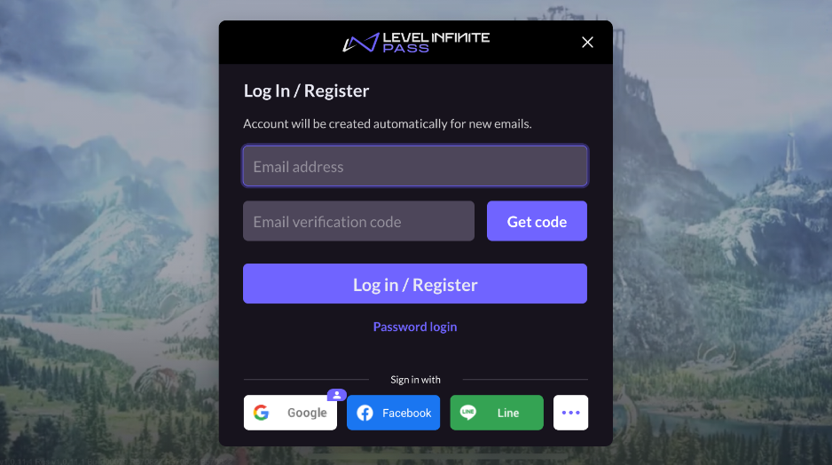 Image：E-mail verification code login