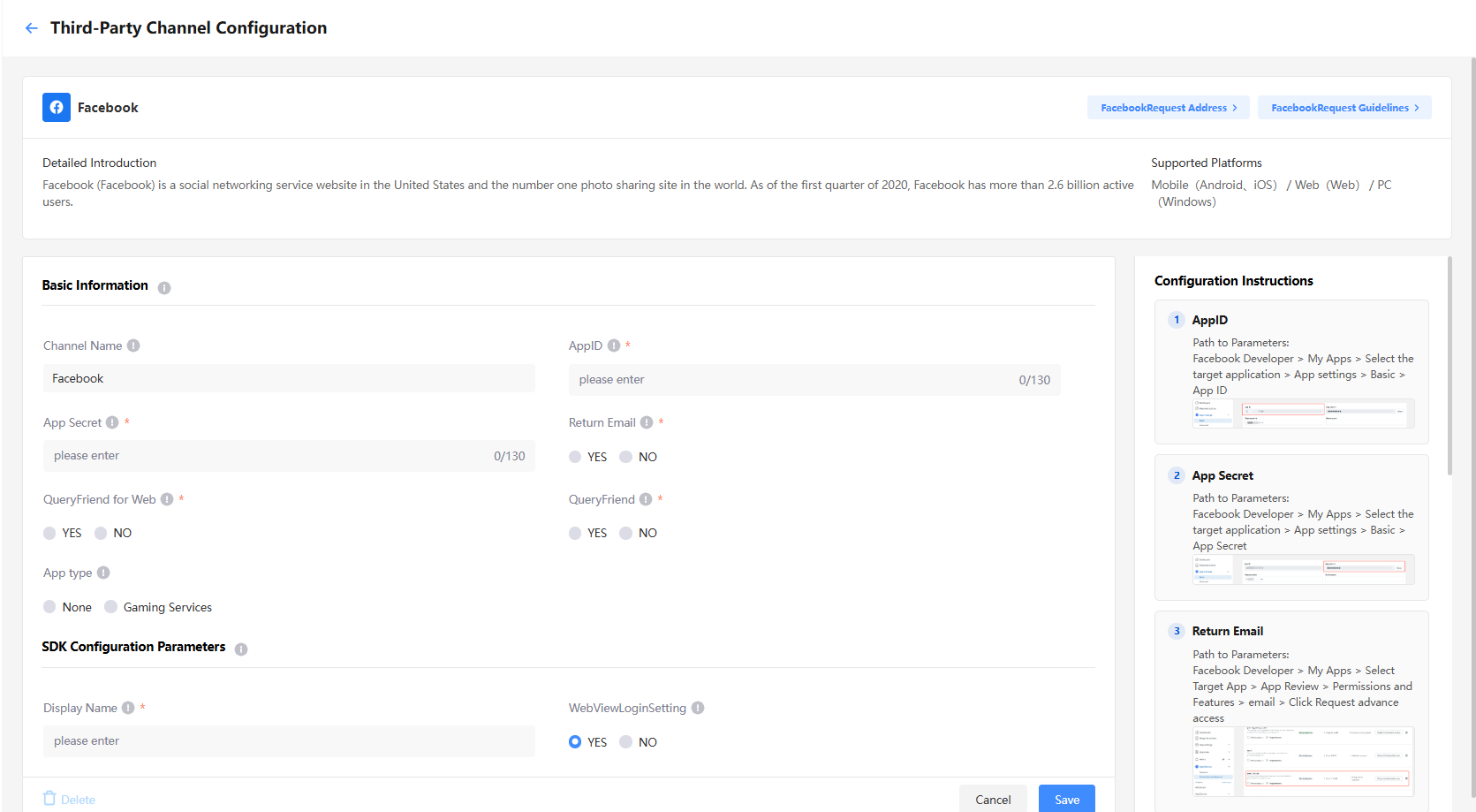 Configure Channels