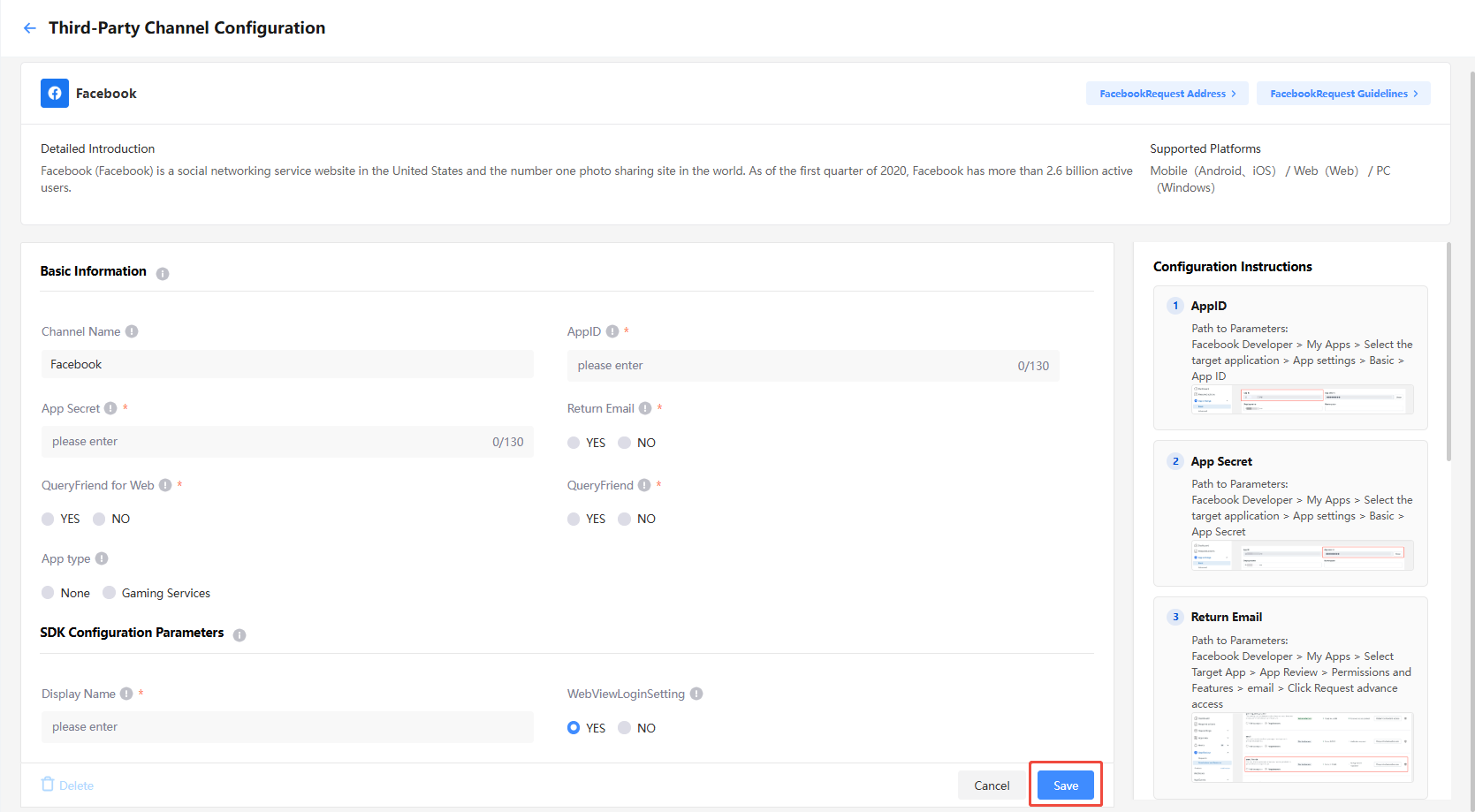 Configure Channels