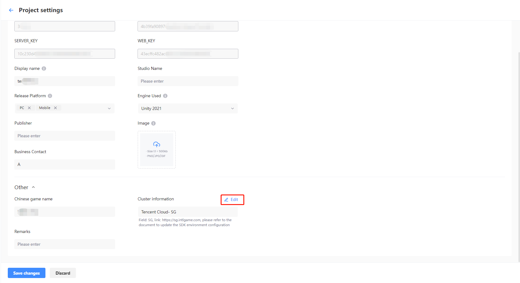 Cluster Information