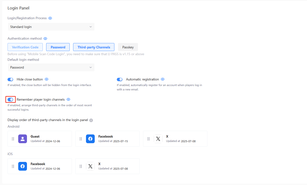 Login Registration