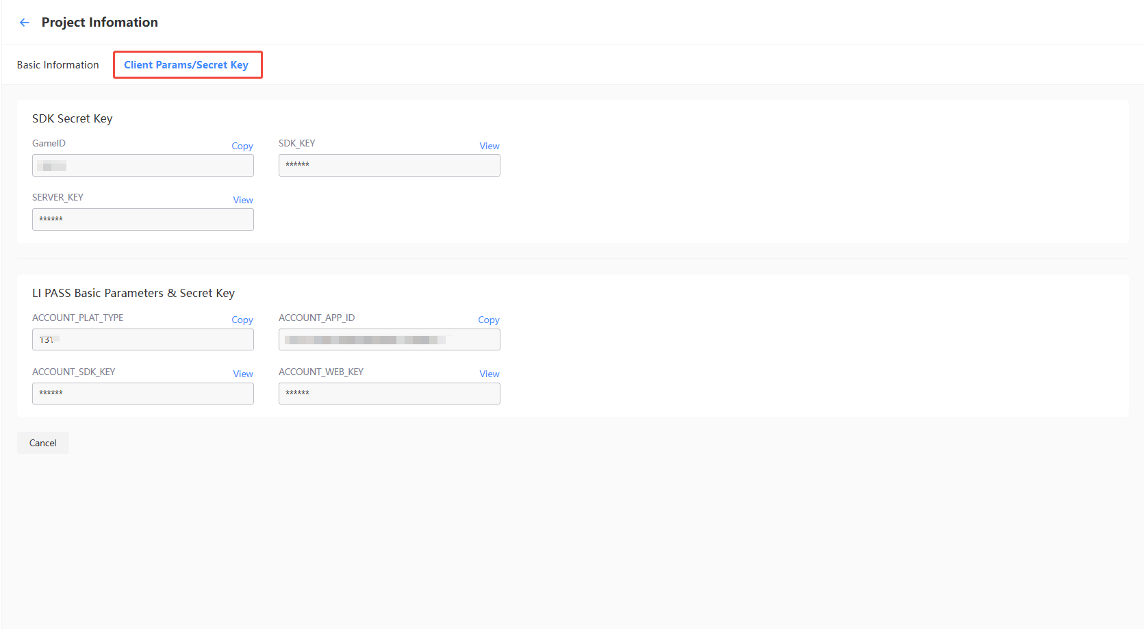Client Params